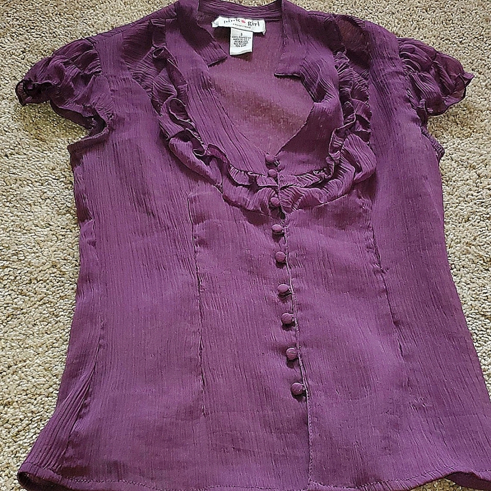 Short sleeve purple shirt